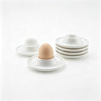 6 Pack White Round Egg Display Stand, Reusable Easter Table Centerpiece Holder, Decorative Tray for Home Party Decor