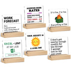 Funny Office Cubicle Desk Decor Bulk, 6 Pack Coworker Gifts
