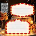 2 Pack Wedding Bottle Service Sign - Large Entrance Prop with LED Lights