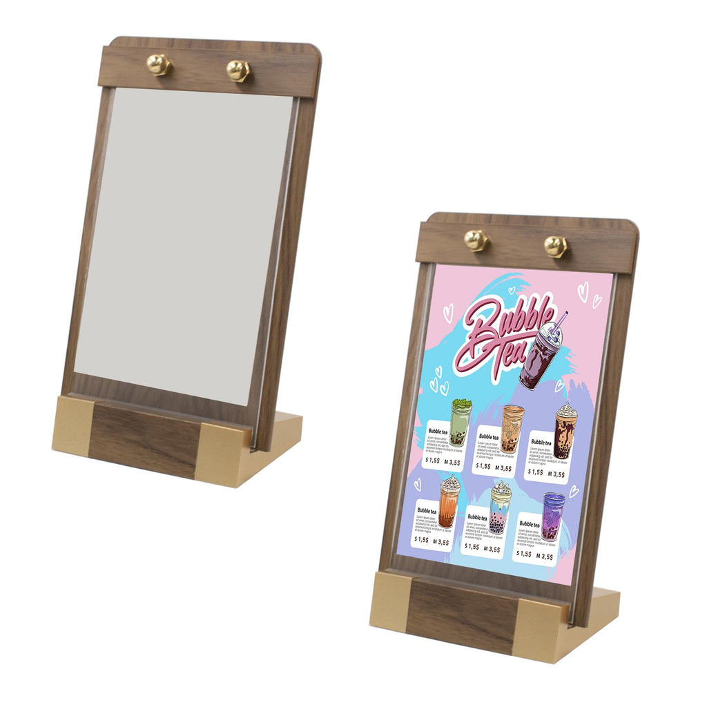 2Pack Acrylic Sign Holder 4x6 Vertical Tabletop Sign Display Frame