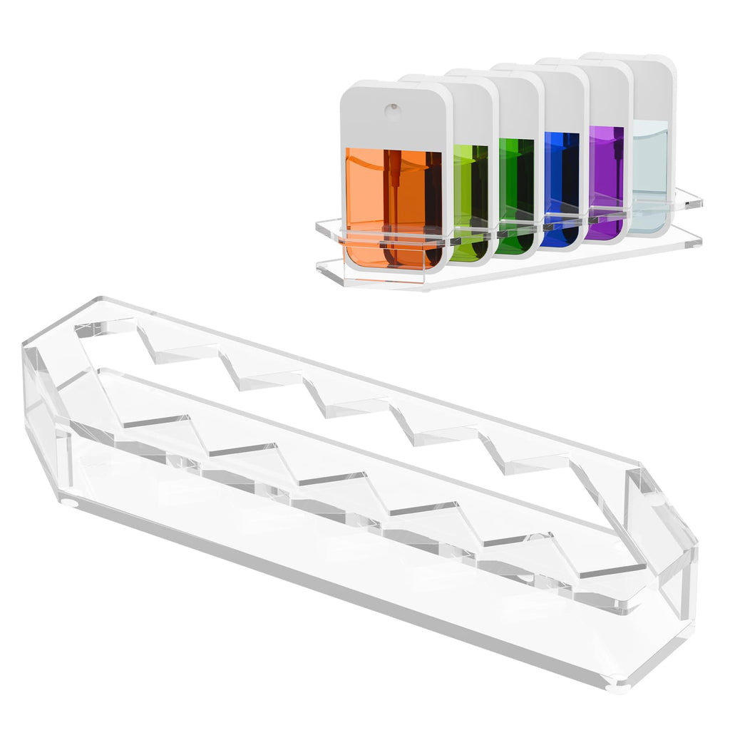 Display Stand for 6 Touchland Hand Sanitizer Spray, Storage Holder(Clear) Clear
