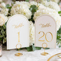 Wedding Table Numbers 1-20 with Head Table, Gold Table Numbers, Art Paper