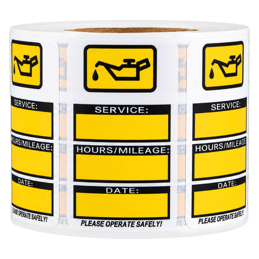 300 Pcs Fleet Service Oil Change Stickers, Next Service Due Labels, Vehicle Maintenance Tracking Labels for Auto Repair Shops, Workshops, and Fleet Management