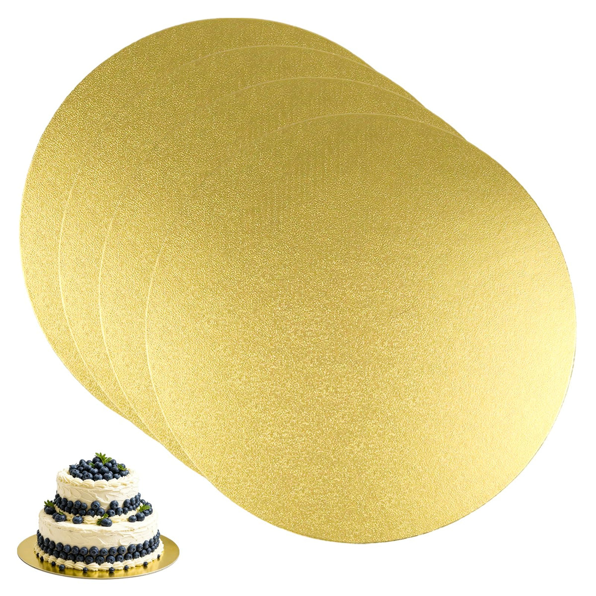 4pcs 12 Inch Round Gold Cake Boards 12inch