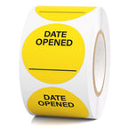 500pcs Date Opened Stickers 1.5" Inch Vinyl Medication Safety Label 500PCS 1.5"Diameter