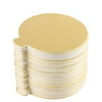 100 Pcs Gold Paper Cake Boards Mousse Cupcake Dessert Display Trays 3.54 Inch Round for Pastries Wedding Birthday Party