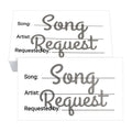 RXBC2011 Song request cards wedding reception guest interaction music table decoration pack of 100 White