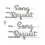 RXBC2011 Song request cards wedding reception guest interaction music table decoration pack of 100 White