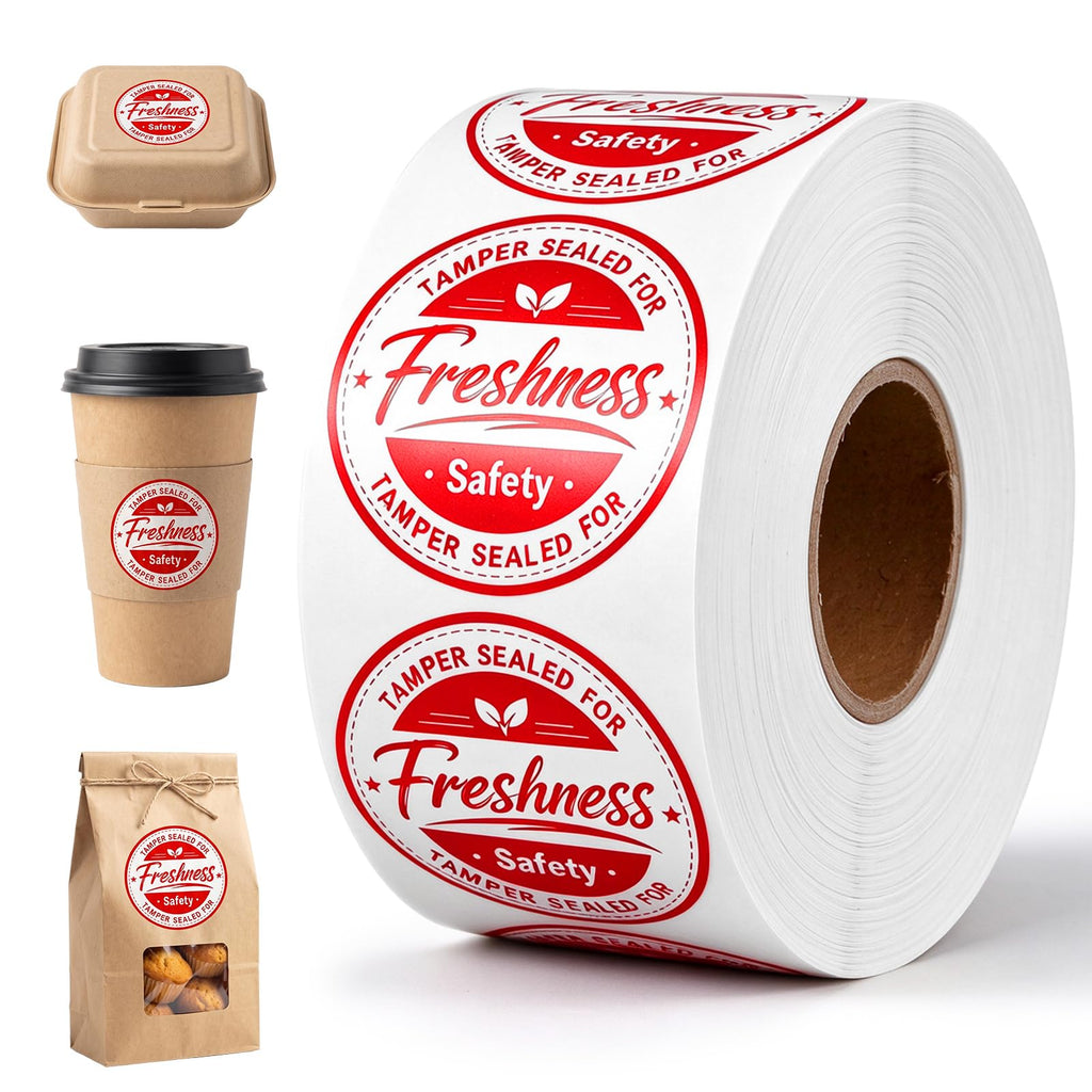 1000 Pcs Food Delivery Tamper Evident Sticker, 2 Inch Round Label