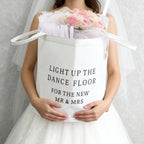Wedding Baskets with Handles 16" Large White Felt Storage Basket