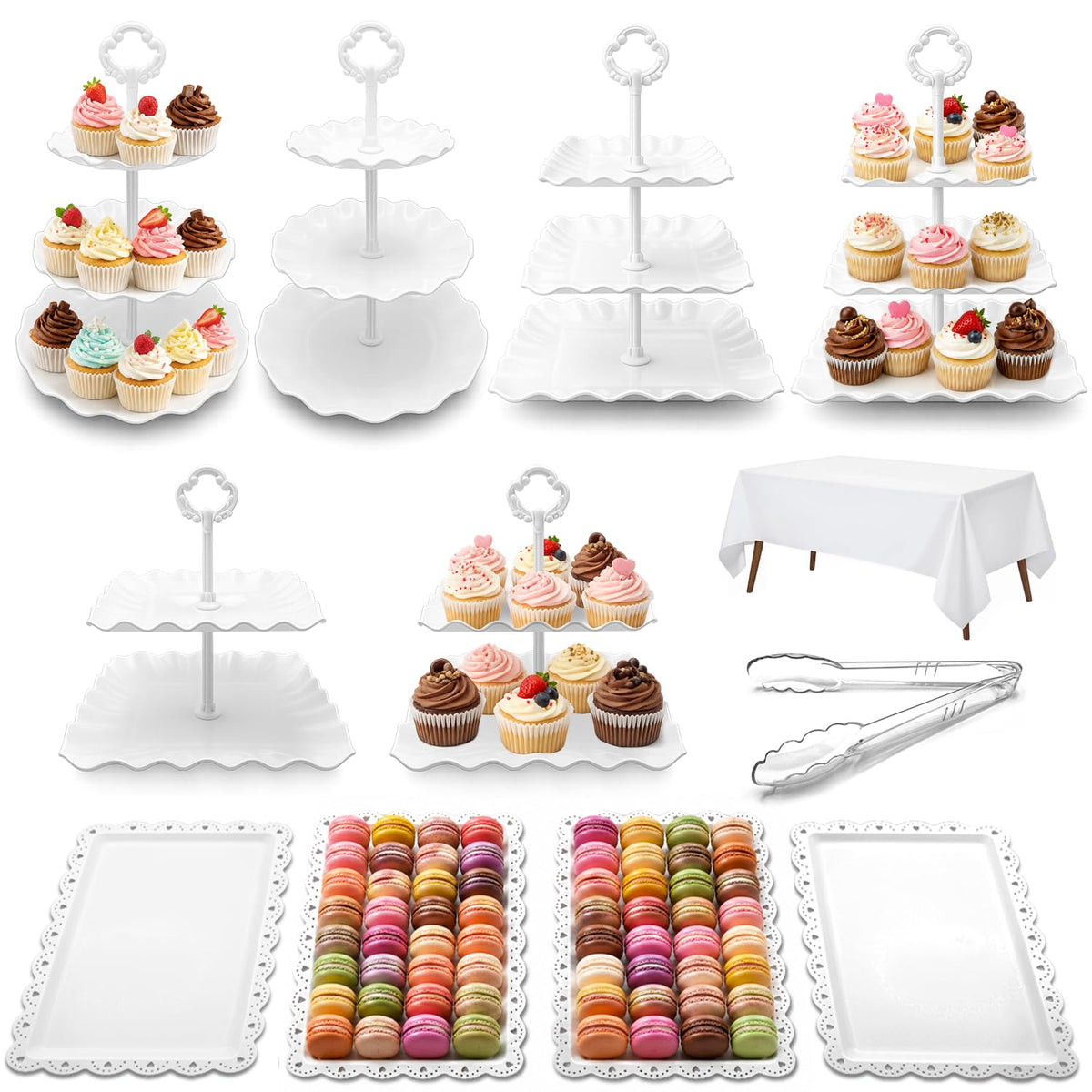 12 Pack Cupcake Stand Dessert Display Tower Serving Tray for Parties