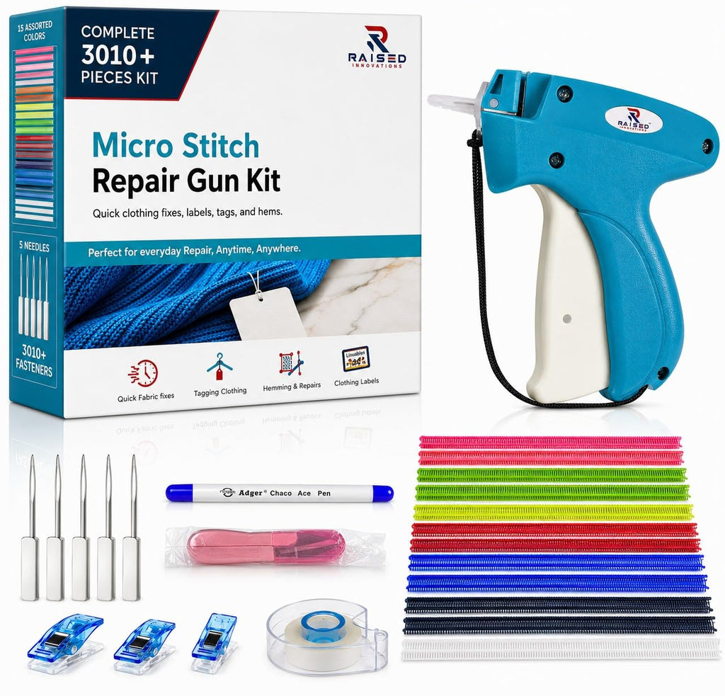 Stitch Gun for Clothes, 3010 Piece Micro Stitch Kit BLUE