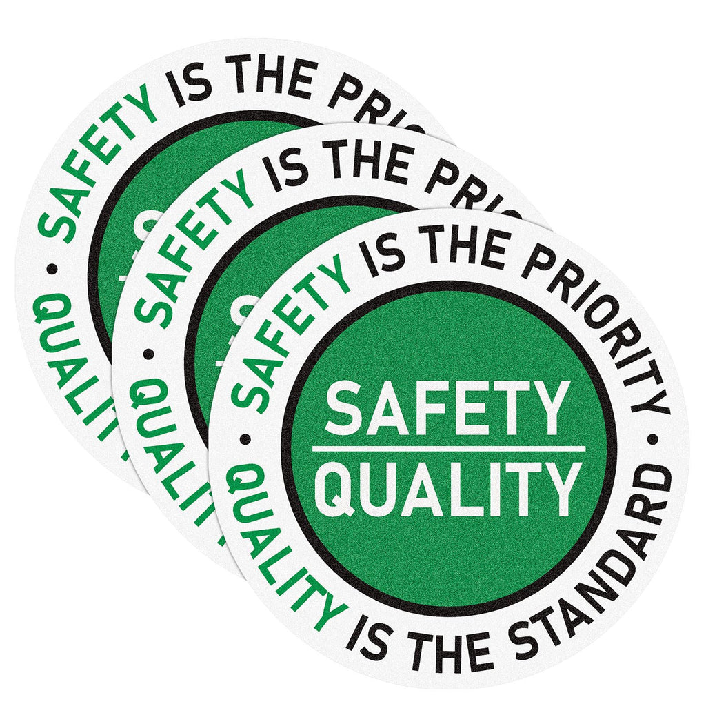 3 Set Safety Is The Priority Quality Is The Standard Floor Decal
