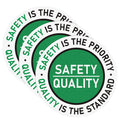 3 Set Safety Is The Priority Quality Is The Standard Floor Decal