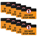 Dunzoom 10 Pcs Do Not Step Here Sticker for Pool & Boat, 10" x 7"