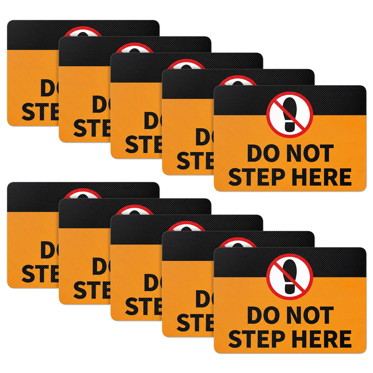 Dunzoom 10 Pcs Do Not Step Here Sticker for Pool & Boat, 10" x 7"