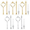 Tiered Tray Hardware Kit,5 Sets Cake Tier Stacking Kit for DIY Food Stand Glod,Silver