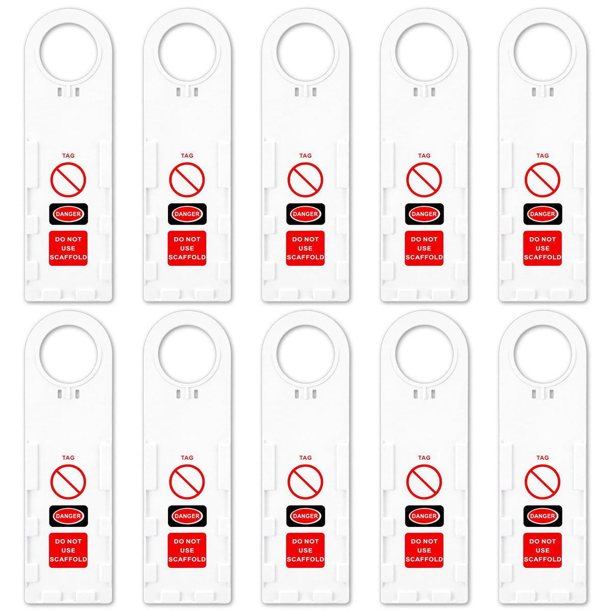 10 Pcs Scaffold Inspection Tag Holders, 11-3/4 x 3-1/2 Inch