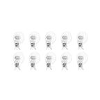 10-Pack Suction Cup Clips, Clear Tag Holders for Sign Display