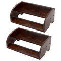 HOZEON 2PCS Wooden Liquor Bottle Display Shelf, 2 Tier Countertop Wine Rack