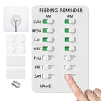 Dog Feeding Reminder, Food Tracker Am/Pm Chart Slider Sign