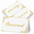20 Pcs Reserved Seating Sign for Wedding, Double-Sided Reserved Table Signs