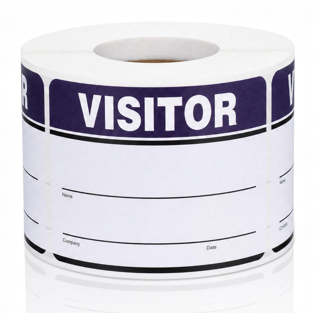 500 Pcs Visitor Stickers Name Badge Tag Hall Passes, Blue
