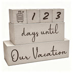 6 Pcs Our Vocation Wooden Countdown Calendar Blocks Desk Decor