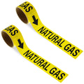 50 Pcs Natural Gas Pipe Stickers Line Labels1" x 8", Arrows 2 1" X 8"