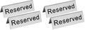 New Star Foodservice Stainless Steel Reserved Table Tent Sign, Silver, 4.75" x 1.75" (Set of 2) (Pack of 2) 4.75” x 1.75” (Set of 2) (Pack of 2)