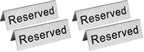 New Star Foodservice Stainless Steel Reserved Table Tent Sign, Silver, 4.75" x 1.75" (Set of 2) (Pack of 2) 4.75” x 1.75” (Set of 2) (Pack of 2)
