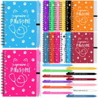 12 Sets Vet Tech Week Gifts Bulk Dog Paw Notebooks with Ballpoint Pens