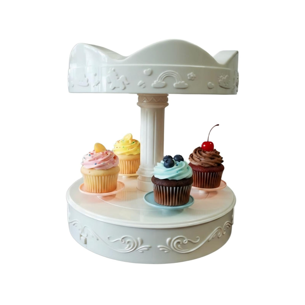 Cupcake Carousel Holders Cake Rotating Stand