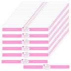 100 Pcs Pink Food Retail Package Seal Stickers, 9x1 Inch