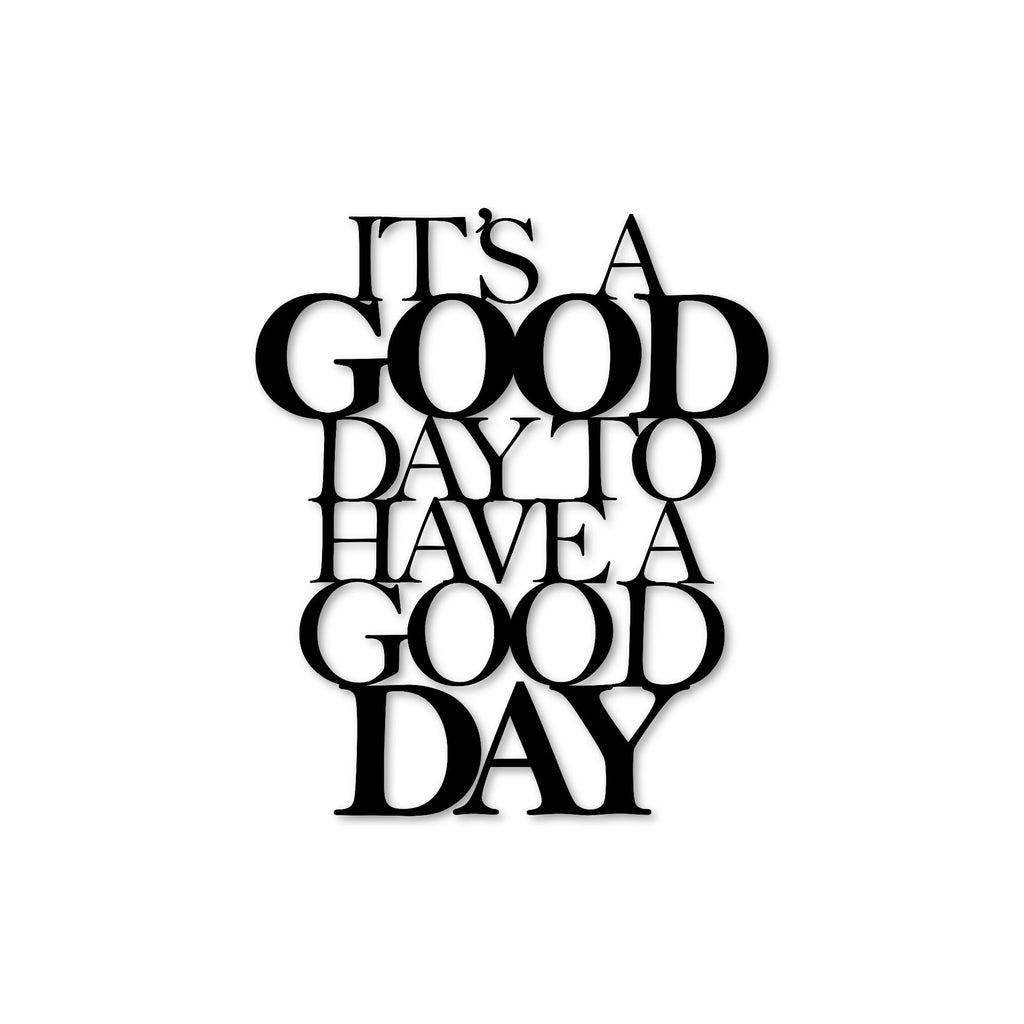 JYNORA Inspirational All-Metal Sign 12x10 Inch - It's a Good Day to Have a Good Day Positive Affirmation Freestanding Tabletop Plaque, Large Motivational Home & Office Desk Decor