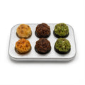 6 Piece Miniature Cake Set with Display Tray for Bakery Scenes