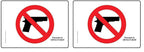 ComplianceSigns.com Illinois No Firearms Pursuant To 430 Ilcs 66/65 Graphic Safety Label Decal, 6x4 inch Vinyl for Alcohol/Drugs/Weapons, American Made Safety Stickers (Pack of 2) 6x4 inches (Pack of 2)