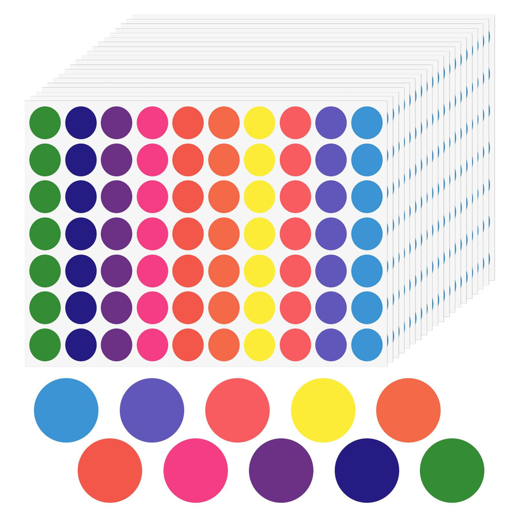 1400 PCS Round Color Coding Labels Stickers Classroom Must Haves