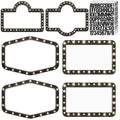 Wooden Wedding Bottle Service Signs, Black, 6 Pack Black 6Pack
