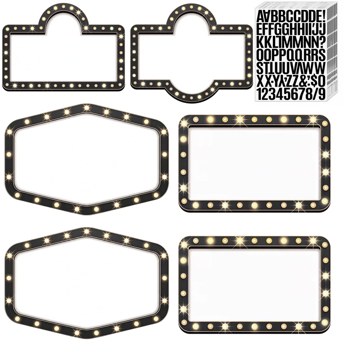 Wooden Wedding Bottle Service Signs, Black, 6 Pack Black 6Pack