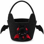 Operitacx Halloween Bat Candy Basket, Trick or Treat Bucket with Handle