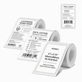 NIIMBOT White Thermal Label,2"x3.15"(50×80mm), 3‑Roll Multipurpose Business