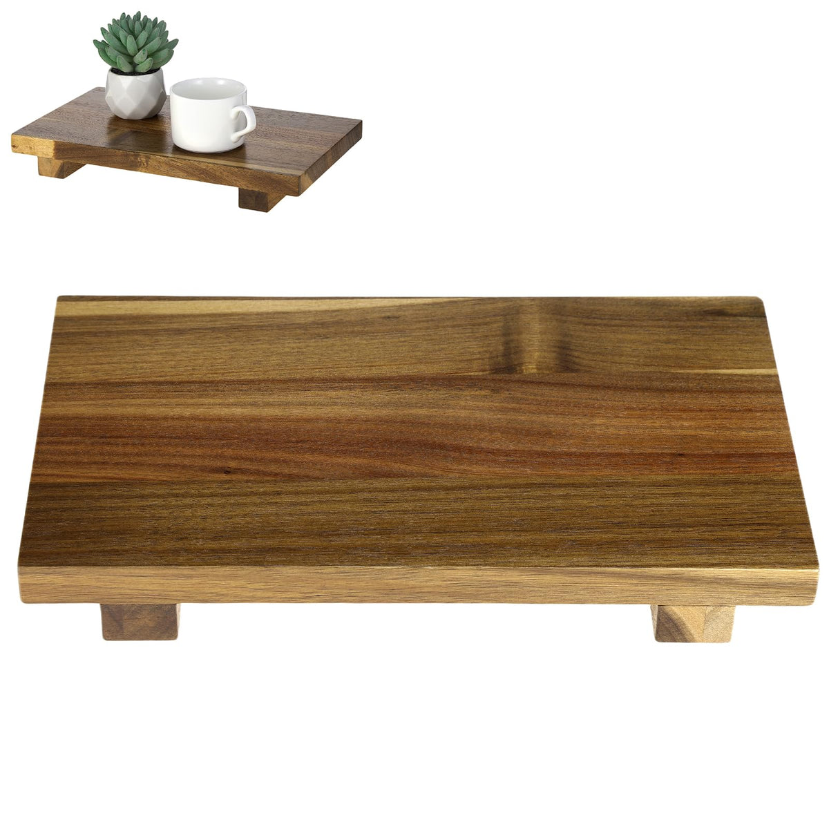 Acacia Wooden Riser for Kitchen Counter 12 x 7 x 1.6 in