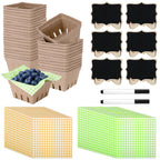 24 Set Farmers Market Decor-Baskets Greaseproof Paper Chalkboard & Marker