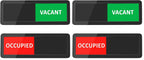 Privacy Sign, Vacant Occupied Sign for Home Office Restroom Conference Hotels Hospital, Slider Door Indicator Tells Whether Room Vacant (115 INCH, Black) (Pack of 2) 11*5 INCH (Pack of 2)