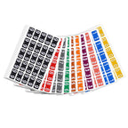 2500 PCS Numeric File Folder Label, Color Coded 0-9 Number Sticker
