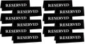 6 Pieces Plastic Reserved Table Sign for Wedding Acrylic Double Side Table Tent Black Guest Reservation Tables Seat Sign 5.9 x 2 Inches Reserve Seating Signs for Restaurant Chairs Wedding (Pack of 2) 5.9 x 2 Inches (Pack of 2)