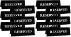 6 Pieces Plastic Reserved Table Sign for Wedding Acrylic Double Side Table Tent Black Guest Reservation Tables Seat Sign 5.9 x 2 Inches Reserve Seating Signs for Restaurant Chairs Wedding (Pack of 2) 5.9 x 2 Inches (Pack of 2)