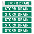 50 Pack Storm Drain Water Pipe Labels, Self Adhesive