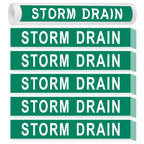 50 Pack Storm Drain Water Pipe Labels, Self Adhesive